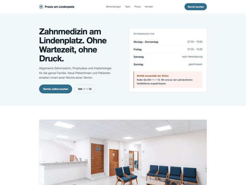 Designkonzept: Praxis am Lindenplatz